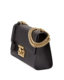 Padlock Leather Shoulder Bag, Black
