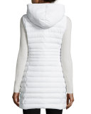 Hooded Zip-Front Puffer Vest