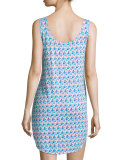 Bella Printed Sleeveless Nightshirt, Purple/Blue