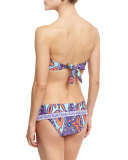 Balinese Batik Fold-Over Swim Bottom, Multicolor
