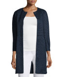 Textured Woven Button-Front Jacket 