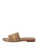 Arcara Woven Flat Slide Sandal, Multi