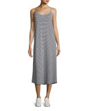 Asher Striped Linen Jersey Midi Dress 