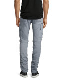 Greyson Cargo Biker Jeans, Gray