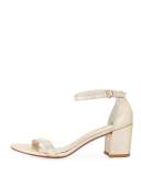 Simple Metallic 55mm Sandal, Gold