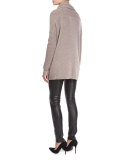 Waffle-Knit Cowl-Neck Sweater