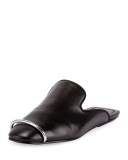Jaelle Soft Calf Leather Slide, Black