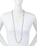 Dark Mist Black Diamond & 24k Gold Necklace, 40"L