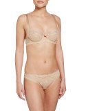 Ultra Feminin Lace Demi-Cup Bra, Nude