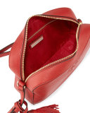 Thea Shoulder Bag w/Tassel, Rust Red