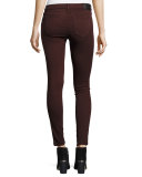 The Icon Ankle Skinny Jeans, Dark Wine