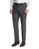 Genesis Slim-Fit Wool Trousers, Gray