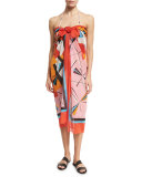 Parasol Voile Pareo Coverup, Pink/Orange