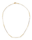 14K Gold Short Bar Station Necklace