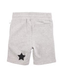 Akon Heathered Jersey Sweat Shorts, Gray, Size 4-12