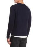 Raglan Wool-Cashmere Crewneck Sweater