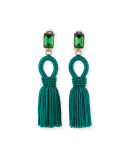 Silk Tassel Drop Earrings