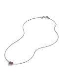 Heart Pendant Necklace with Pink Sapphire