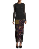 Patchwork Column Skirt, Gardenia