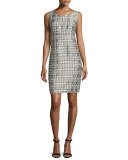 Houndstooth Jacquard Jacket & Sheath Dress Set