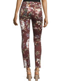 Nottingham Floral-Print Skinny Jeans, Red Multi