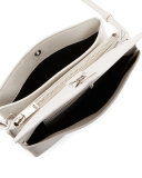 Tri-Pocket V-Flap Crossbody Bag, Gray