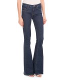 Five-Pocket Flare-Leg Jeans, Blue