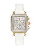 18mm Leather Watch Strap, Bright White