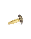 18k Snail Ring with Diamonds