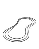 Long Darkened Sterling Silver Box Chain, 72"