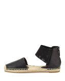 Coy Two-Piece Espadrille Flat, Black