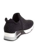 Lifting Crystal Slip-On Sneaker, Black