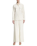 Safari Long-Sleeve Silk Shirt