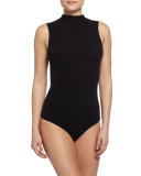 Seamless Mock-Neck Thong Bodysuit