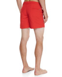 Setter Short-Length Swim Trunks, Red 