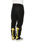 Drawstring Sweatpants w/Arrows, Black/Yellow