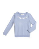 Rhinestone Pullover Sweater, Size 8-14