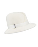Nell Handmade Wool Fedora Hat, Ivory