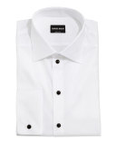 Stud-Front Formal Shirt, White 