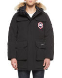 Citadel Fur Hood Parka, Black