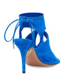 Sexy Thing Suede Cutout Sandal, Mondrian Blue