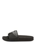 Anny Leather Pool Slide Sandal, Black