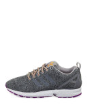 ZX Flux Textile Sneaker, Solid Grey/Solar Gold