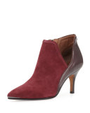Talia Pointed-Toe Ankle Boot, Merlot
