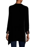 Landon Embroidered Velvet Tunic 