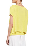 Short-Sleeve Poncho Box Top, Yarrow