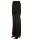 Alfred Mid-Rise Straight-Leg Pants, Black