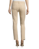 Brushed Sateen Skinny Ankle Jeans