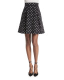 Polka-Dot Party Skirt, Black/White