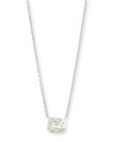18K White Gold Step Diamond Kaleidoscope Pendant Necklace